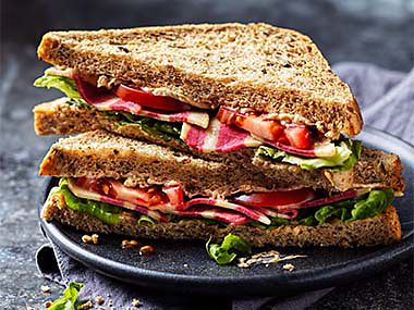 M&S Plant Kitchen vegan VLT BLT sandwich