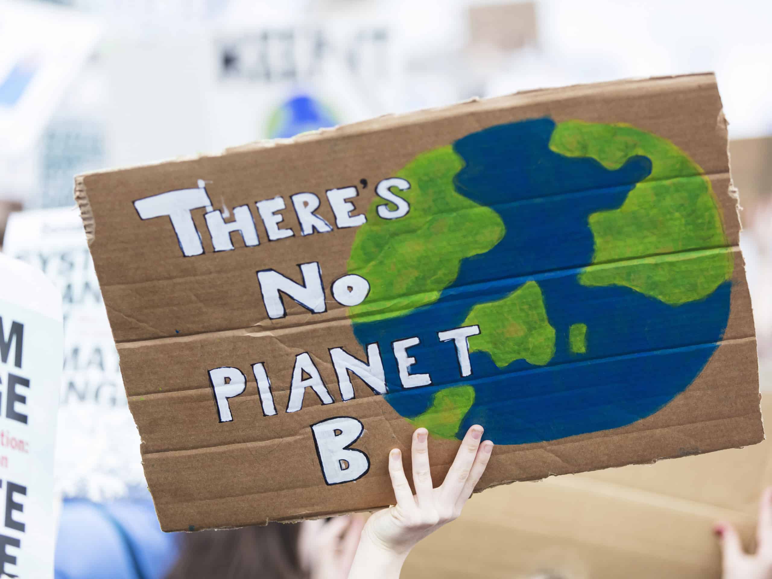 Climate Change Sign No Planet B