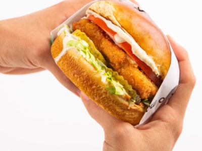 Veggie Grill chickin' sandwich