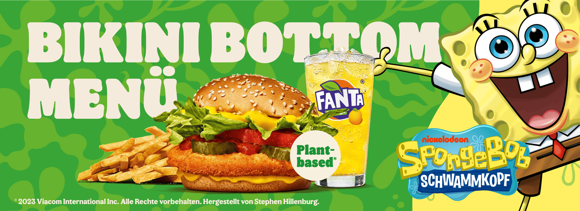 Germany Burger King Launches Plant Based SpongeBob Inspired