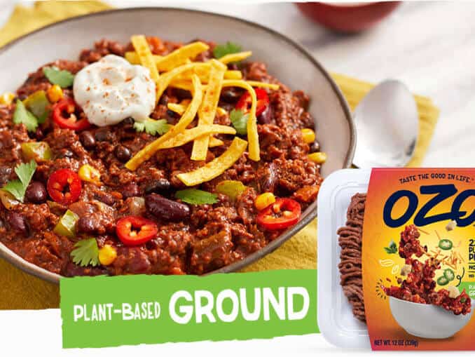 OZO Foods plant-based ground chili