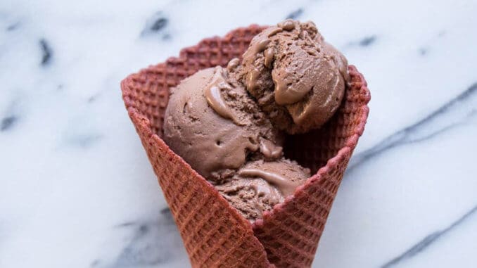 Chocolate chipotle ice cream from Little Bean Chocolate chipotle ice cream from Little Bean