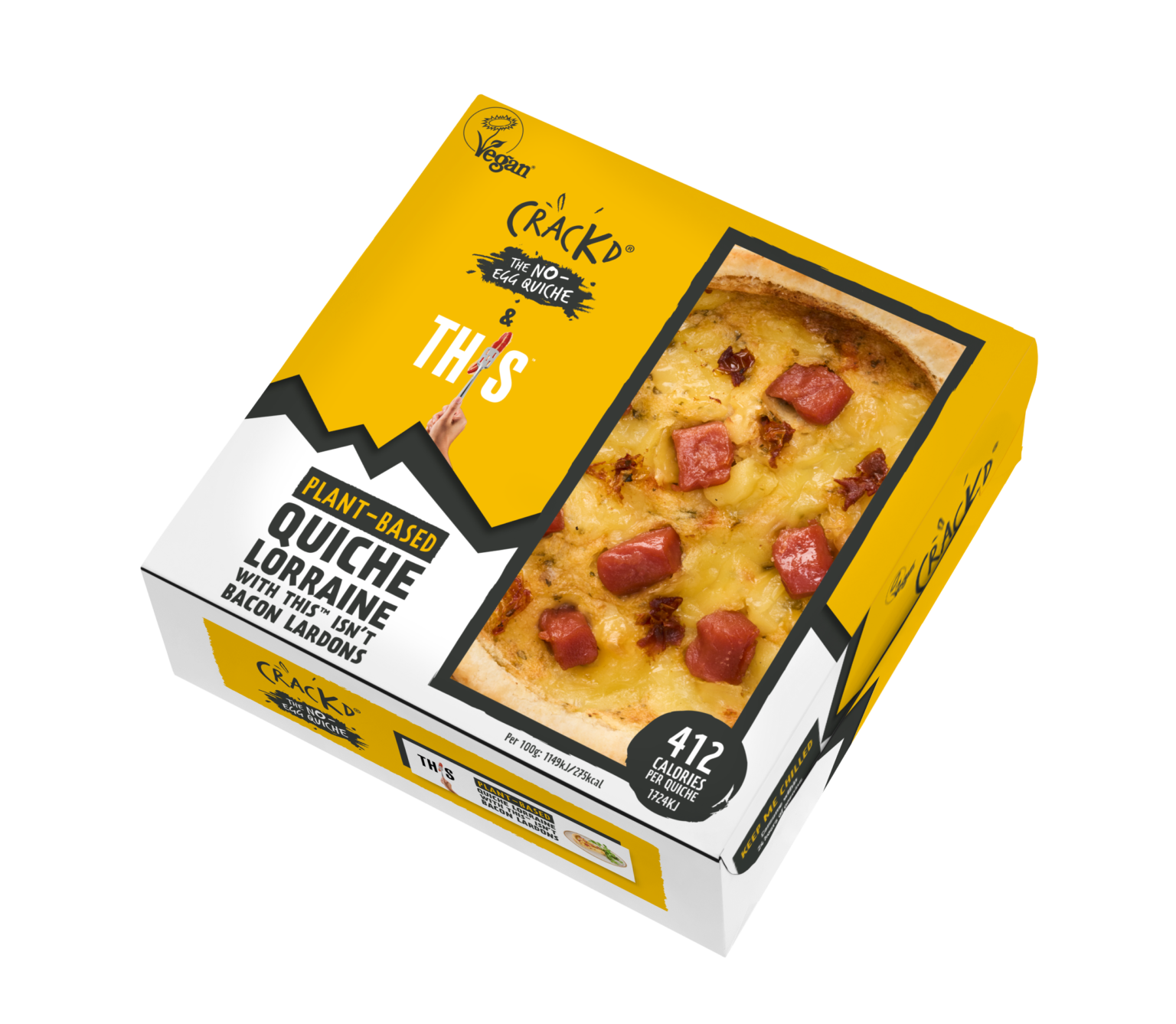 Crackd The NoEgg Quiche Featuring THIS Isn’t Streaky Bacon & Applewood