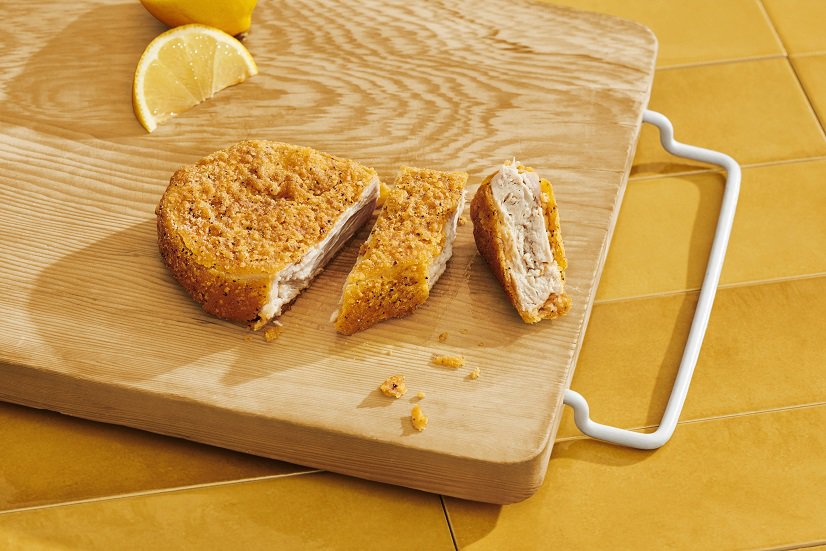 Crispy Cutlet on Cutting Board