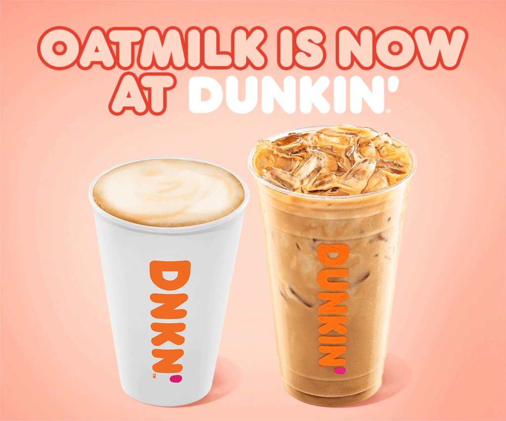 Dunkin' Oat milk, oatmilk