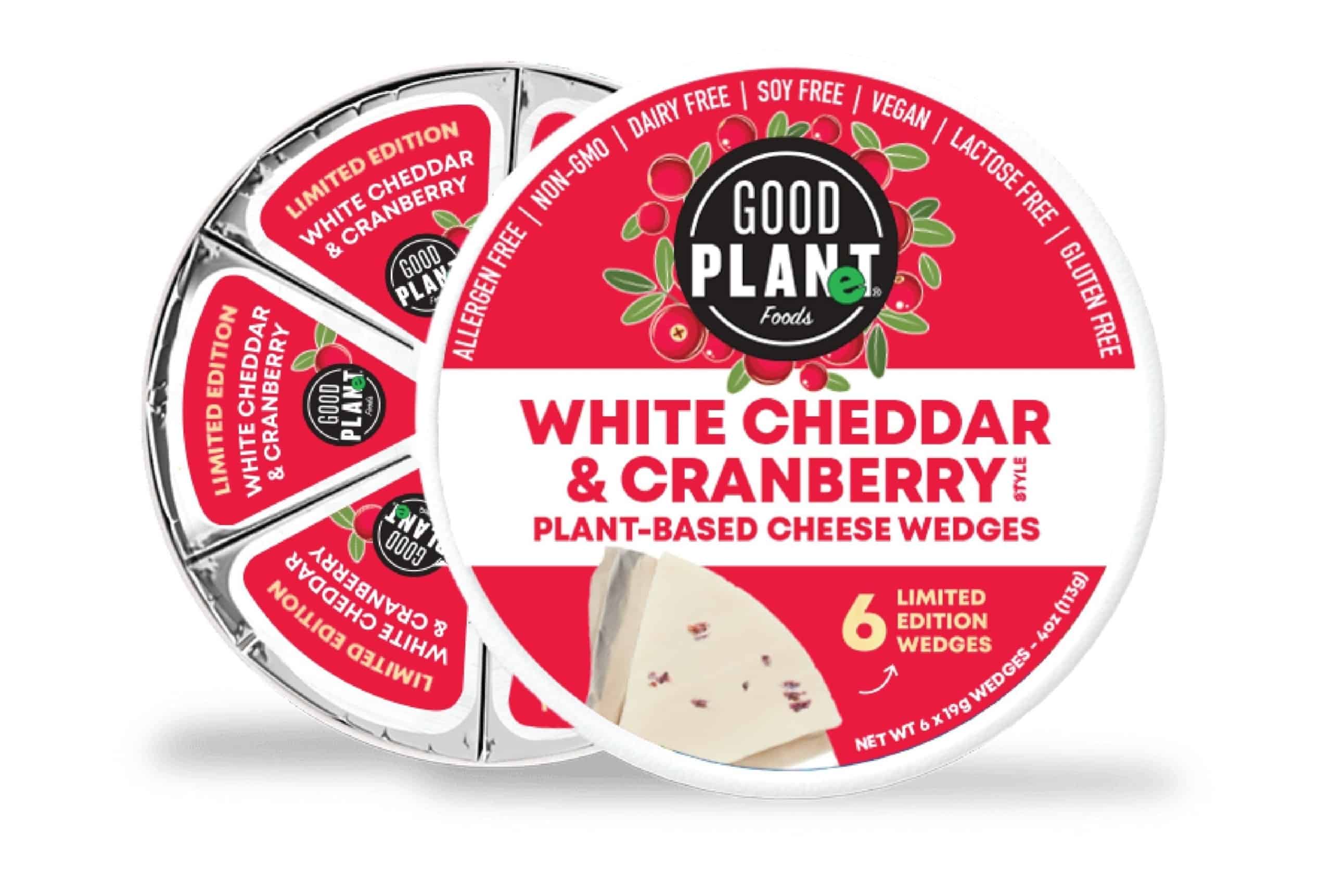 GOOD Launches White Cheddar and Cranberry Vegan Cheeses for