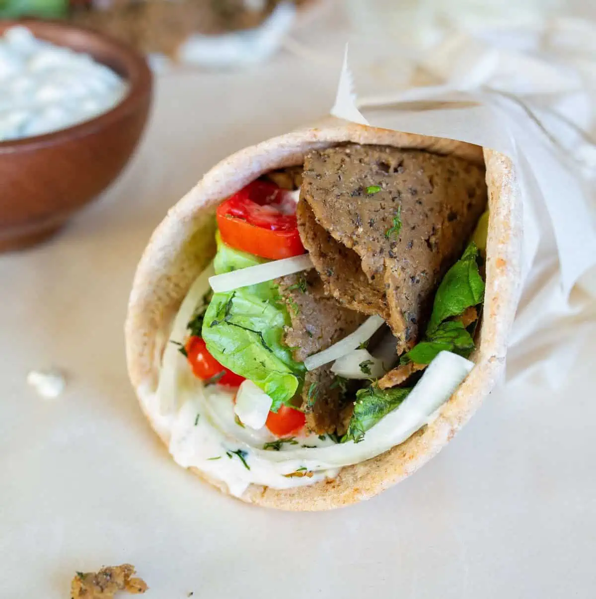 Gyro seitan Uptons Naturals
