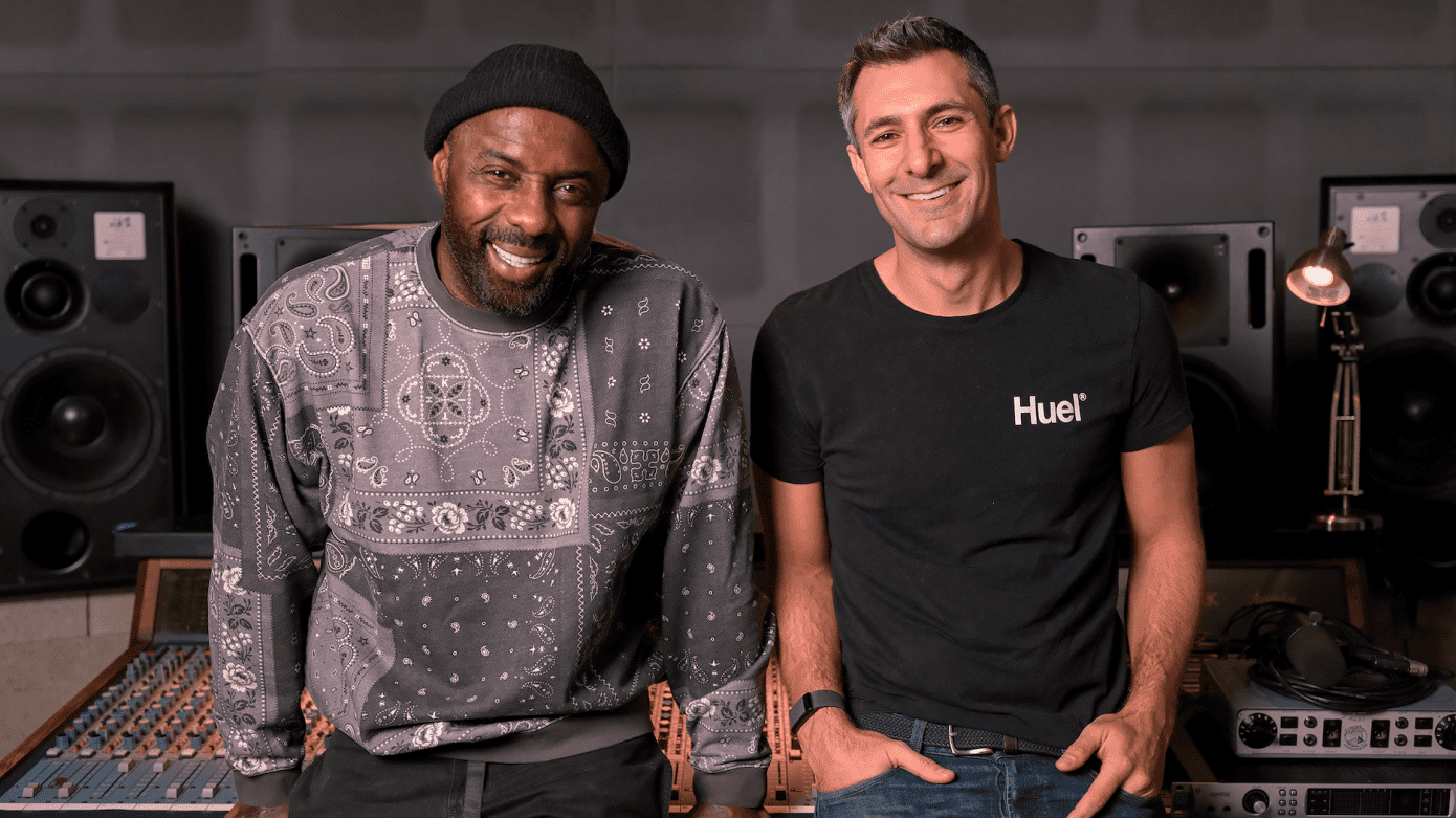 Actor Idris Elba and Huel CEO James McMaster