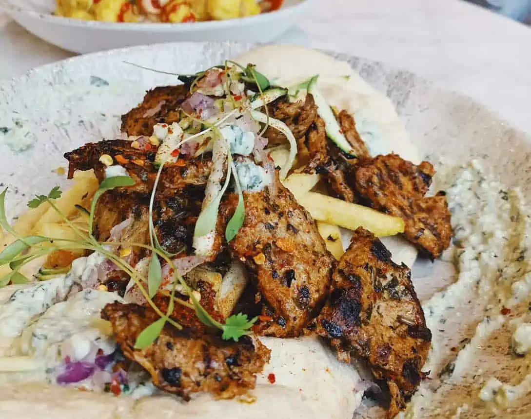 a close-up of mock's plant-based meat on top of a table