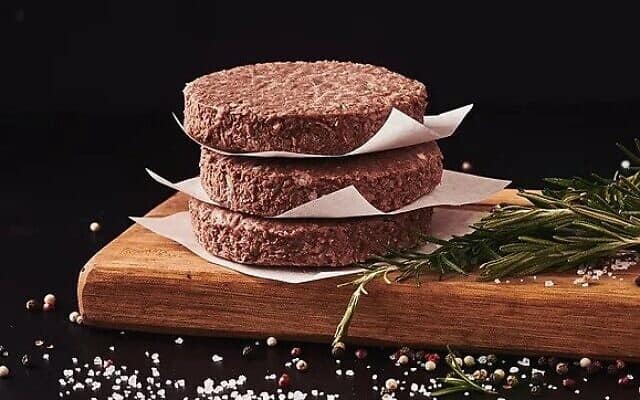 plant-based burger patties made by meat.the end