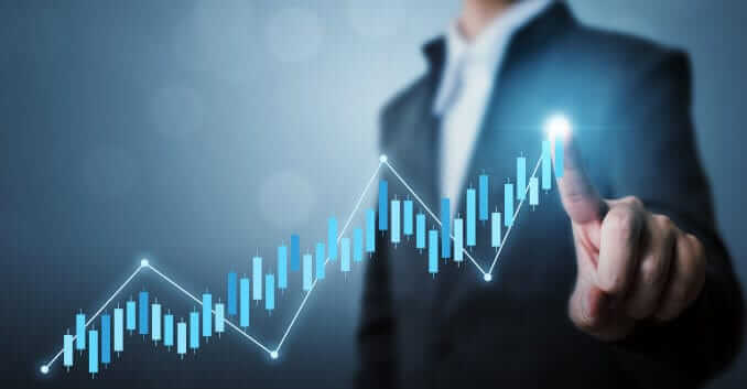 Business development to success and growing growth concept, Businessman pointing line dot graph corporate future growth plan Business development to success and growing growth concept, Businessman pointing line dot graph corporate future growth plan