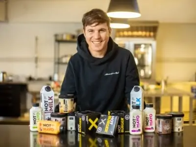 notco products displayed with its founder Matías Muchnick