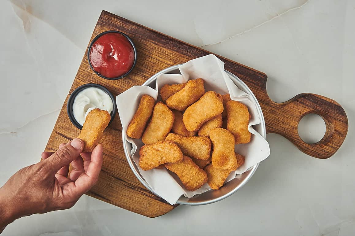 plant-based nuggets made by Meat.The End