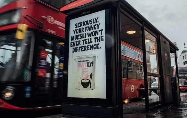 Oatly - Oatgurt out-of-home advertising campaign, London, 5th October 2020