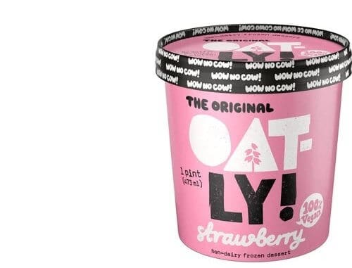 strawberry oatly ice cream