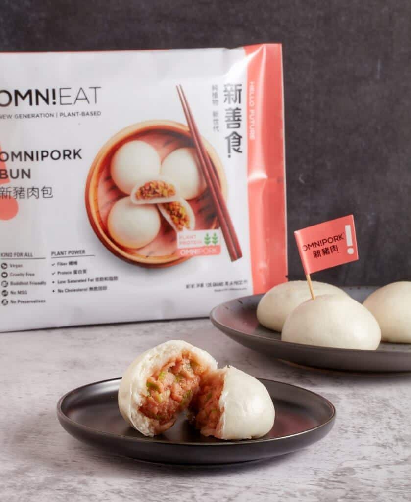 OmniPork Bun together with OmniPork dumpling - The new OmniEat dim sum series