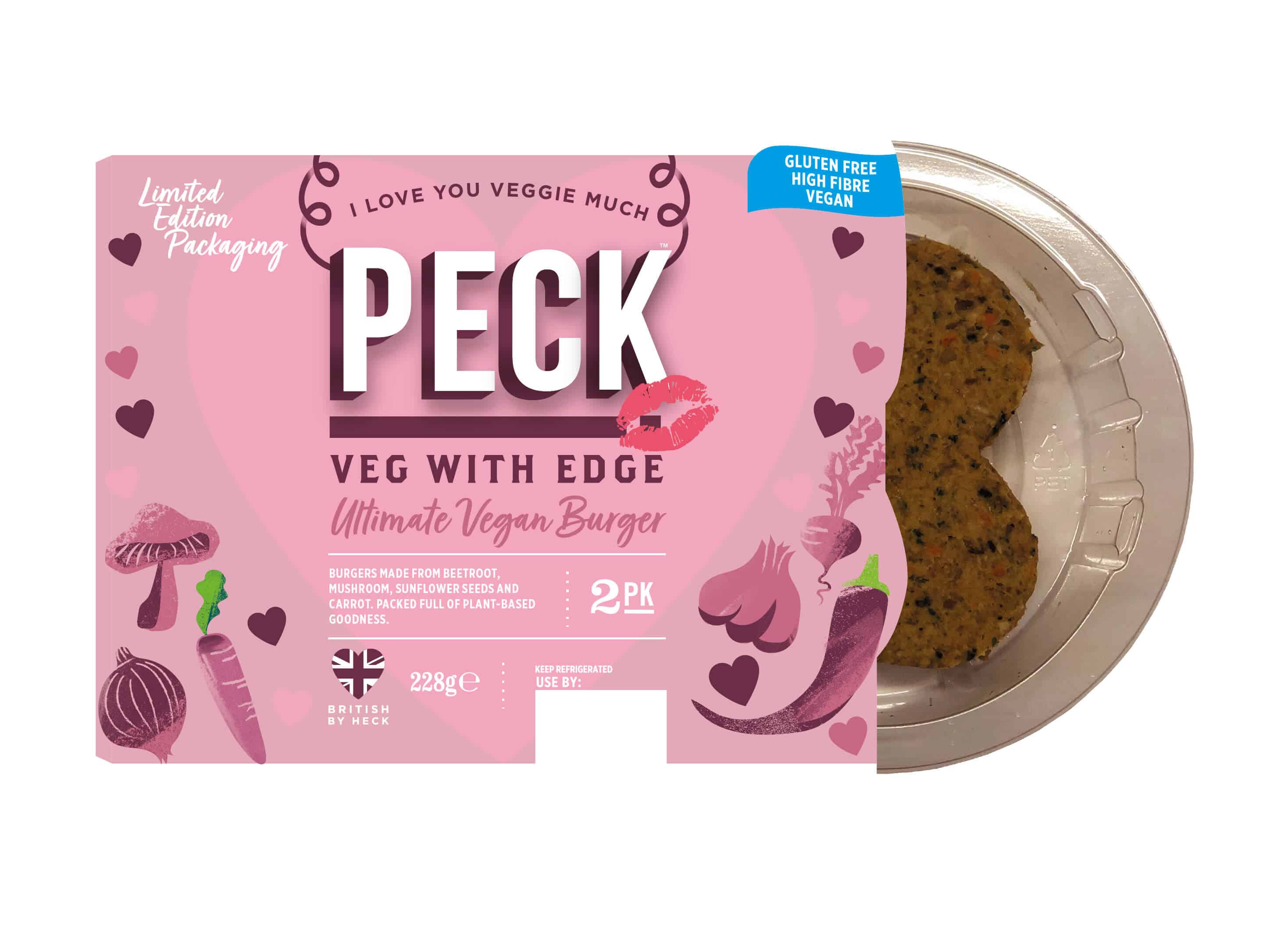 HECK Launches PECK Heart-shaped Vegan Burgers for Valentine's Day -  vegconomist - the vegan business magazine