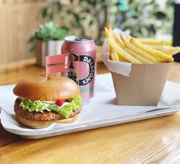 Plant Hustler Burger Omnipork