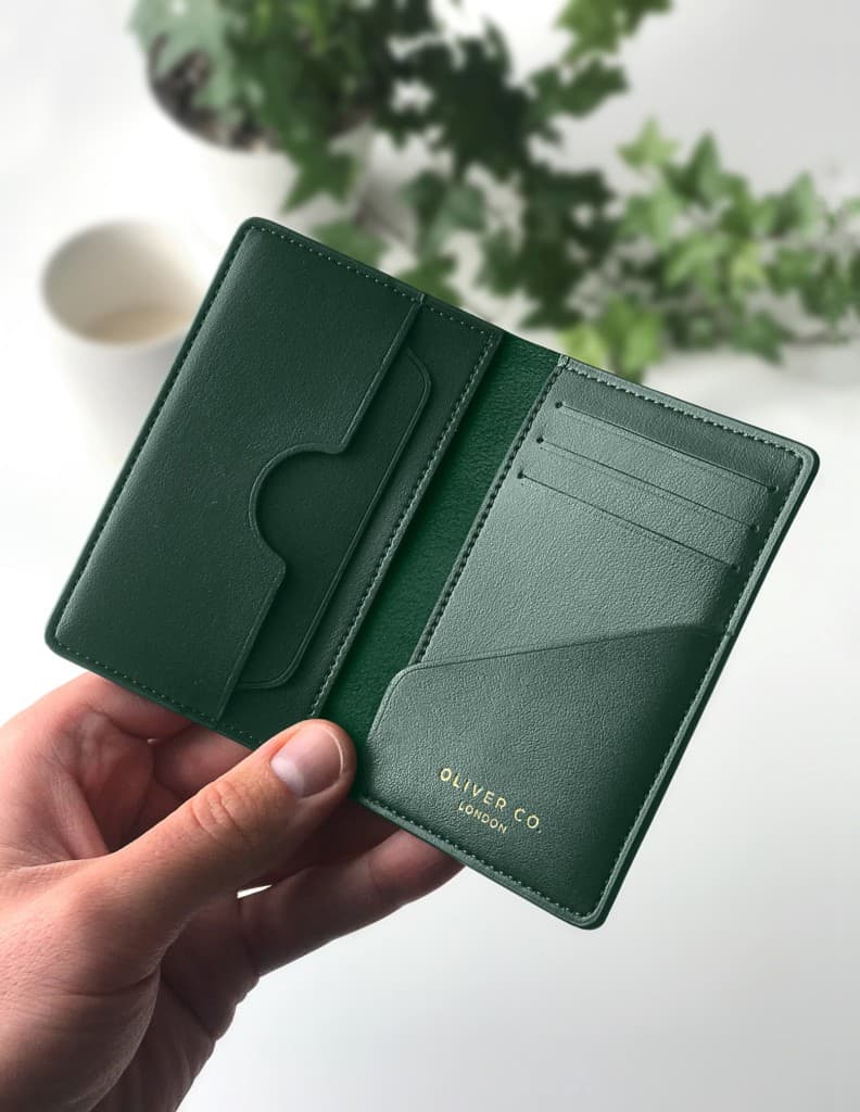 Green apple leather wallet