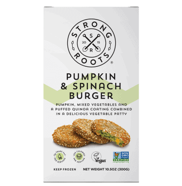 Strong Roots Pumpkin_Spinach_Burger Strong Roots Pumpkin_Spinach_Burger