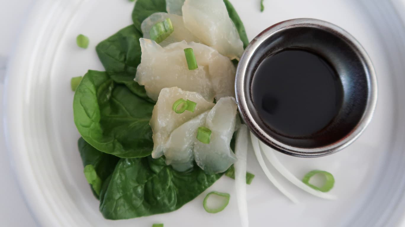Sea bass sashimi plated Aqua Cultured