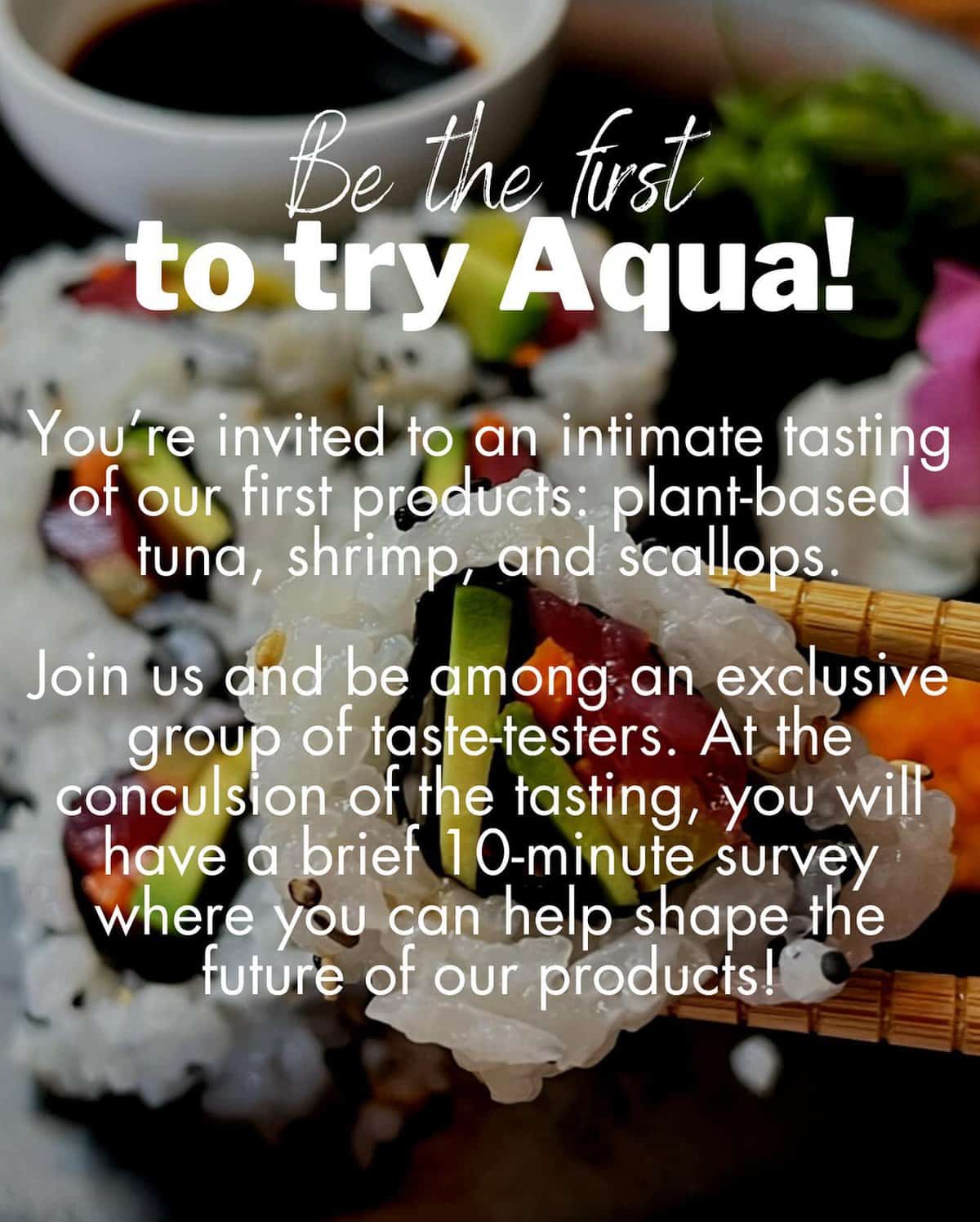 Aqua Public Plant-Based Seafood Tasting