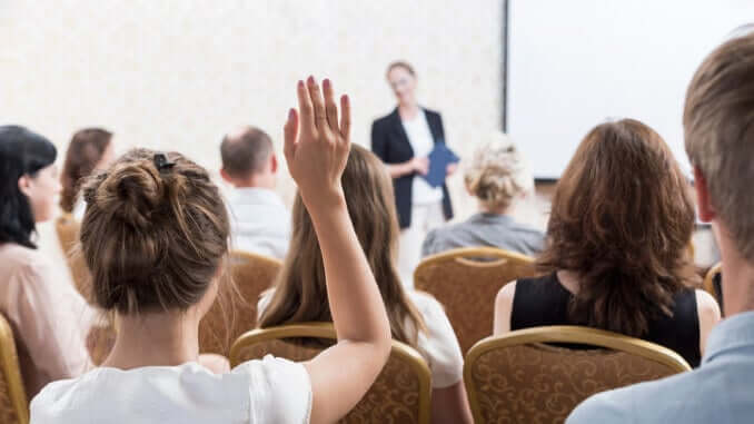 conference speaker and audience conference speaker and audience