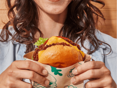 Girl Holding Burger