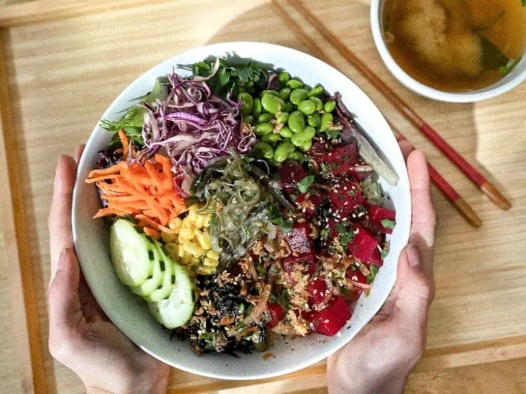 Plant-Based Raw Tuna in Bowl
