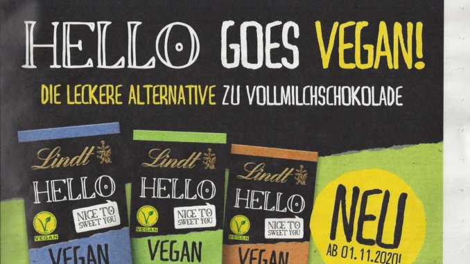 Swiss chocolate company Lindt has announced it is adding three vegan "milk" chocolate bars to its HELLO range in Germany.