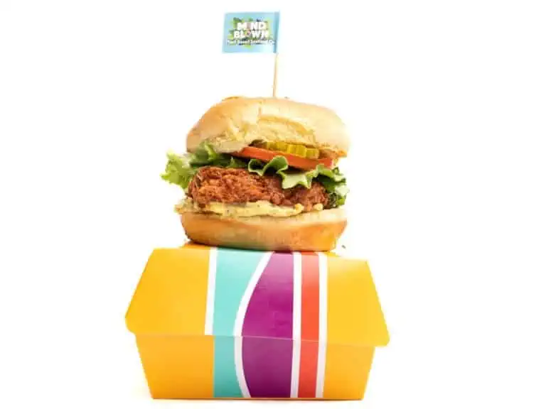 Vegan Crab Cake Sandwich at PLNT Burger