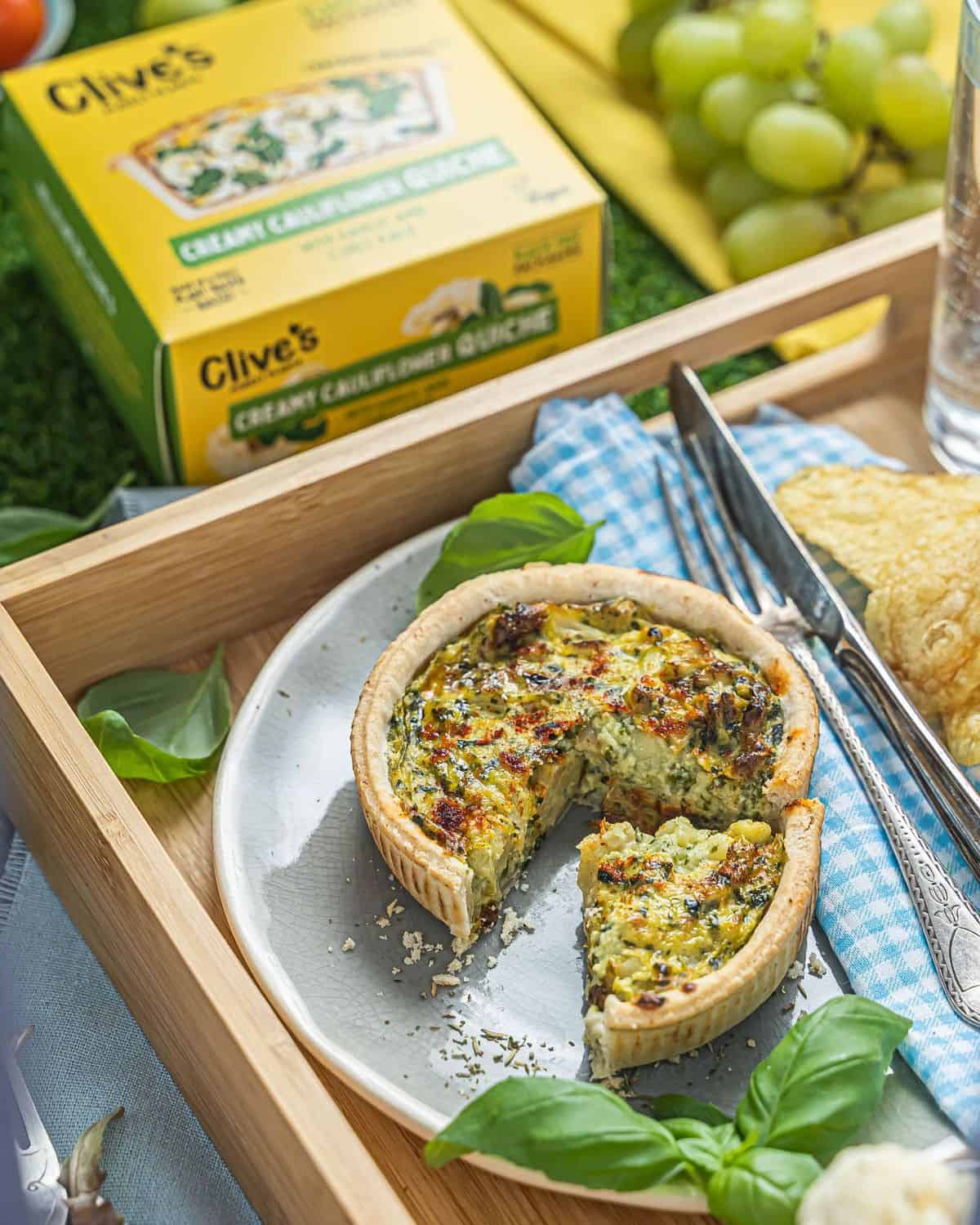 Clive's Purely Plants quiche