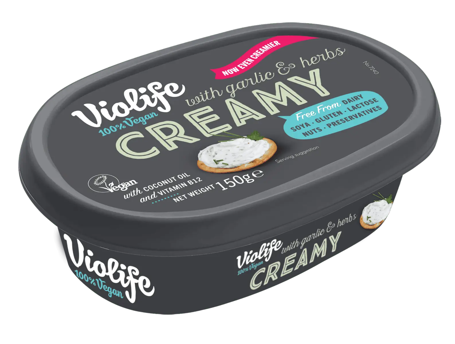 Violife cream cheese with garlic and herbs