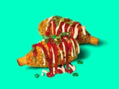 vegan chicken wing with a bone