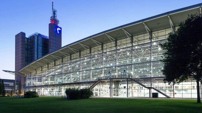 Messegelände, Aussenaufnahme der Halle 2 Messegelände, Aussenaufnahme der Halle 2