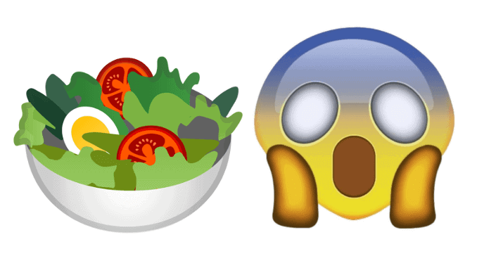 Salat-Emoji von Google noch unvegan Salat-Emoji von Google noch unvegan