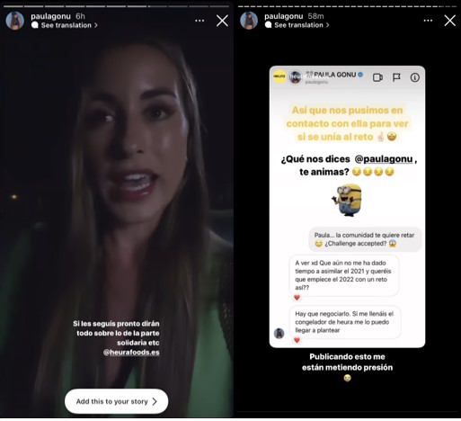 Paula Gonu acepta el reto Veganuary de Heura