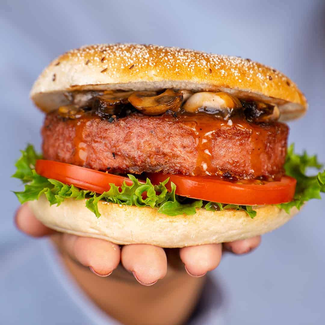 Hamburguesa vegana de champiñones Ribs © Ribs